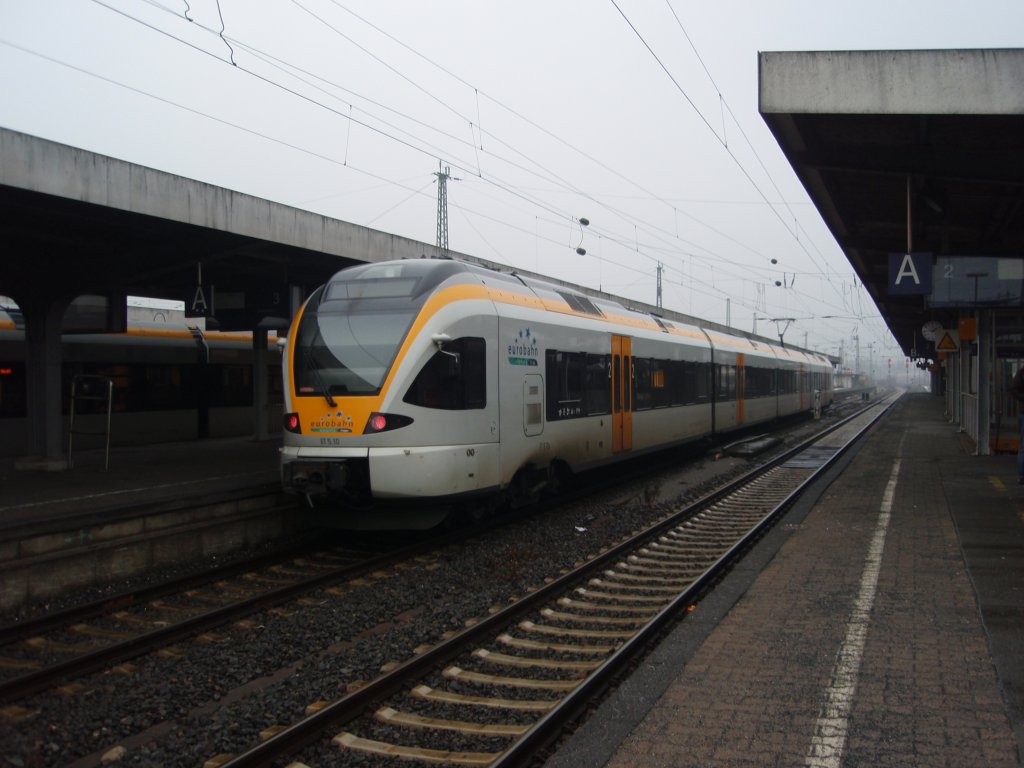 ET 5.10 der eurobahn als RB 89 nach Paderborn Hbf in Hamm (Westf.). 06.02.2010
