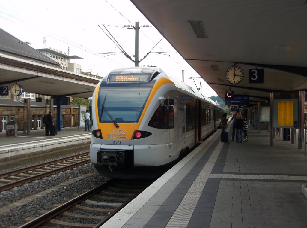 ET 5.11 der eurobahn als RB 69 nach Mnster (Westf.) Hbf in Bielefeld Hbf. 11.06.2011
