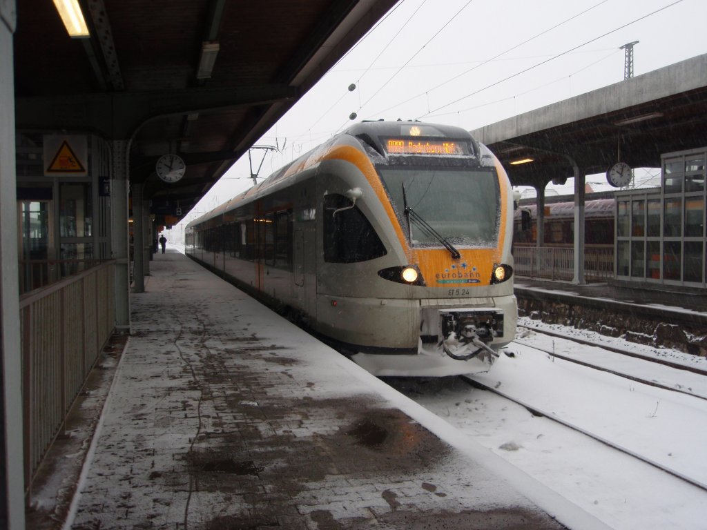 ET 5.24 der eurobahn als RB 89 nach Paderborn Hbf in Hamm (Westf.). 01.09.2010