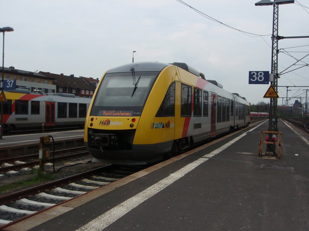 VT 276.2 der Hessischen Landesbahn als HLB nach Limburg (Lahn) in Fulda. 04.05.2013