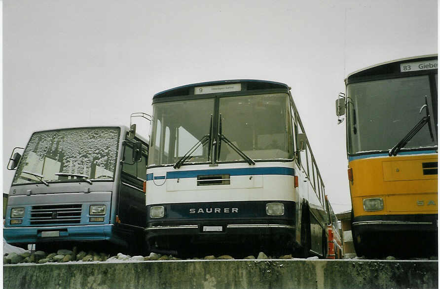 (082'224) - ZVB Zug - Nr. 40 - Saurer/Hess (ex P 25'800) am 28. Dezember 2005 in Btzberg, Heiniger