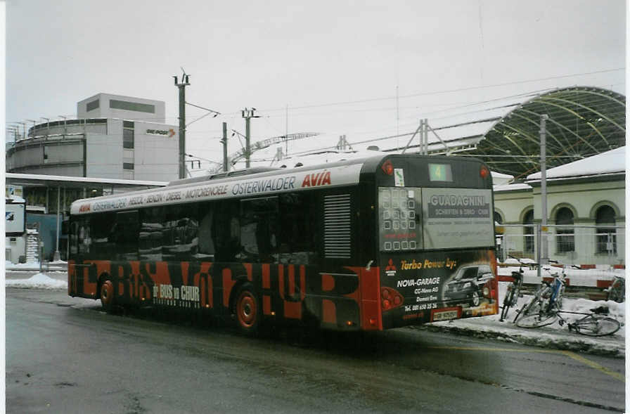 (082'320) - SBC Chur - Nr. 15/GR 97'515 - Solaris am 1. Januar 2006 beim Bahnhof Chur