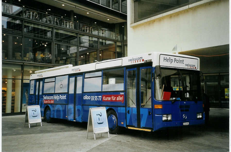 (082'524) - Swisscom, Worblaufen - SO 154'903 - Mercedes (ex VZO Grningen Nr. 26) am 9. Januar 2006 in Thun, Aarefeldplatz