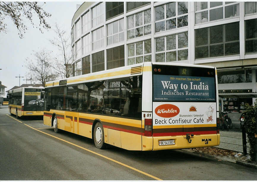 (082'621) - STI Thun - Nr. 81/BE 543'381 - MAN am 20. Januar 2006 bei der Schifflndte Thun