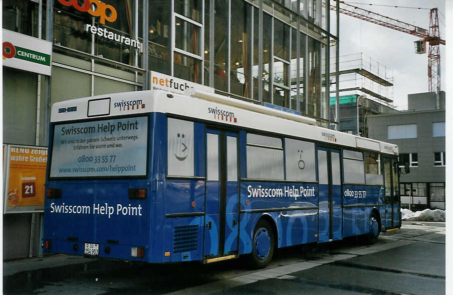 (082'718) - Swisscom, Worblaufen - SO 154'903 - Mercedes (ex VZO Grningen Nr. 26) am 22. Januar 2006 beim Bahnhof Interlaken Ost