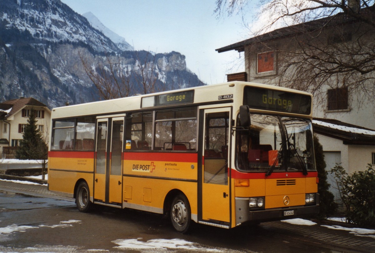 (082'729) - AVG Meiringen - BE 614'040 - NAW/Gppel (ex PostAuto Berner Oberland; ex P 23'002; ex Selfors, Meiringen; ex P 22'020; ex Meray, Delmont; ex LVB Lenk) am 22. Januar 2006 in Meiringen, Garage 