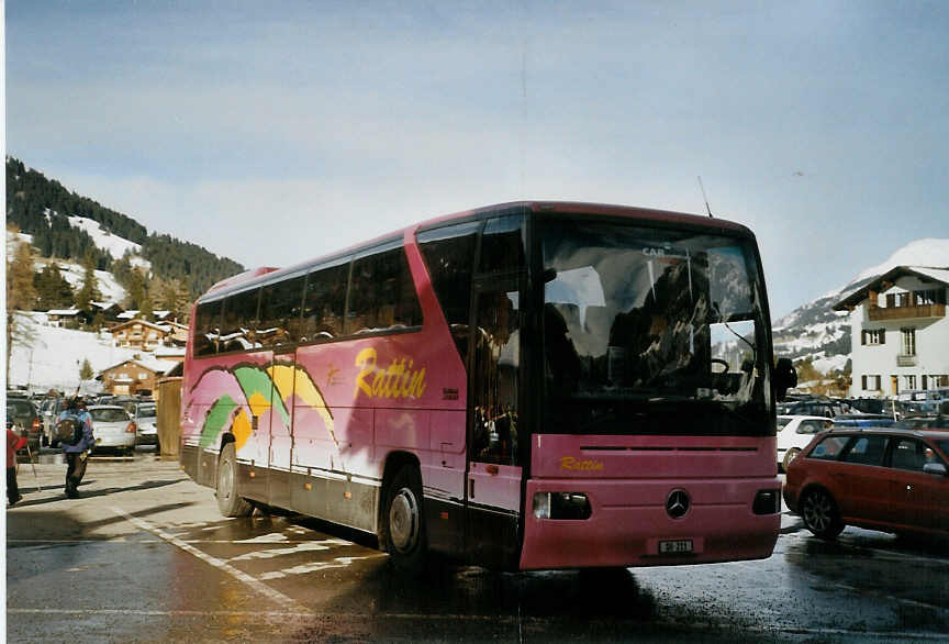 (082'822) - Rattin, Neuhausen - Nr. 11/SH 211 - Mercedes am 29. Januar 2006 in Adelboden, Wendeplatz