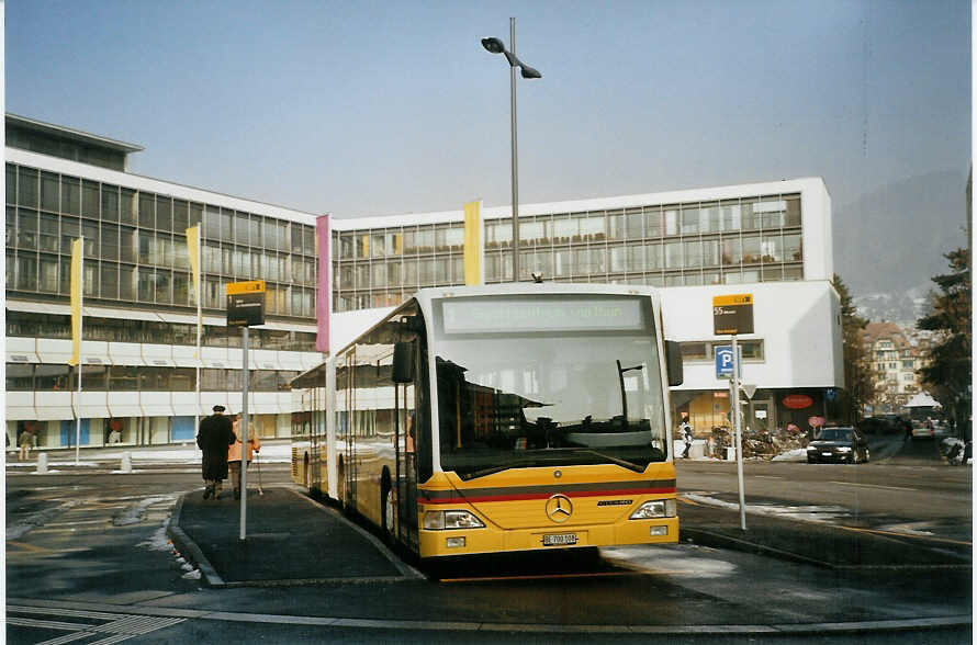 (082'833) - STI Thun - Nr. 108/BE 700'108 - Mercedes am 30. Januar 2006 beim Bahnhof Thun