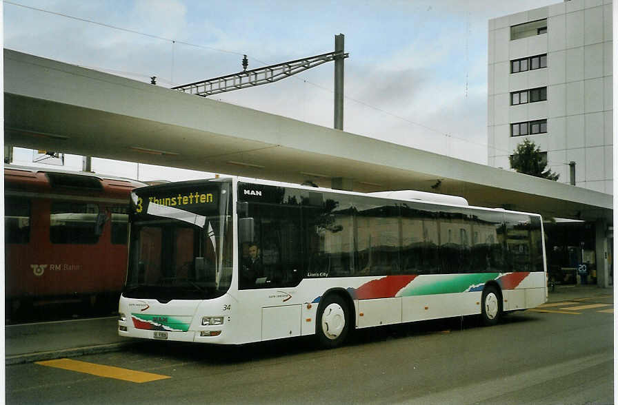 (083'230) - ASm Langenthal - Nr. 34/BE 93'826 - MAN am 20. Februar 2006 beim Bahnhof Langenthal