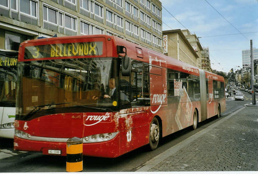 (083'629) - TL Lausanne - Nr. 534/VD 1598 - Solaris am 6. Mrz 2006 beim Bahnhof Lausanne