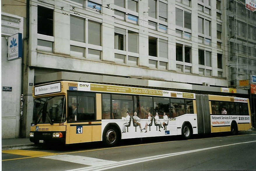 (083'812) - TL Lausanne - Nr. 635/VD 309'995 - Neoplan (ex Haru Nr. 8514) am 6. Mrz 2006 in Lausanne, Bel-Air