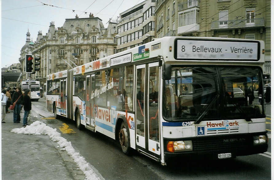 (083'814) - TL Lausanne - Nr. 629/VD 310'126 - Neoplan (ex Haru Nr. 8503) am 6. Mrz 2006 in Lausanne, Bel-Air