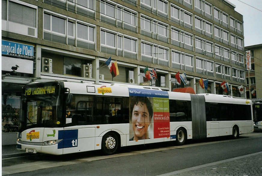 (083'828) - TL Lausanne - Nr. 535/VD 1599 - Solaris am 6. Mrz 2006 beim Bahnhof Lausanne