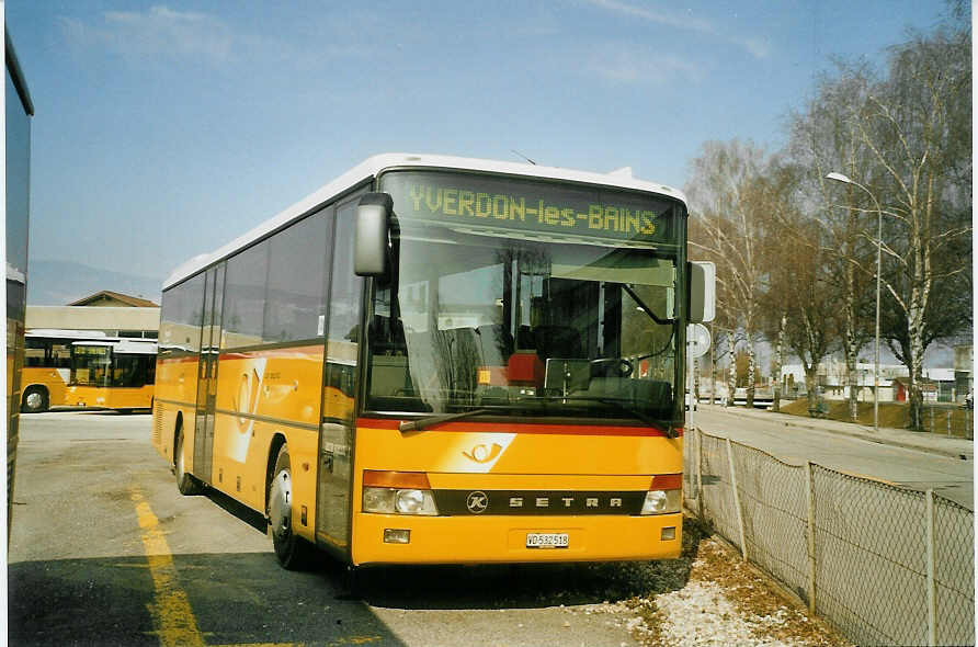 (083'931) - CarPostal Vaud-Fribourg - VD 532'518 - Setra (ex P 26'021) am 19. Mrz 2006 in Yverdon, Garage