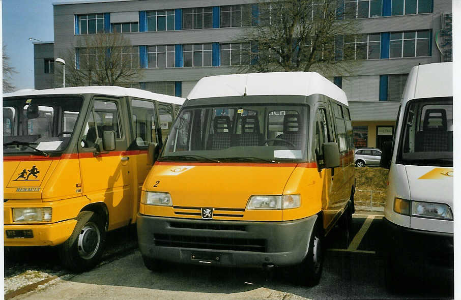 (083'934) - CarPostal Vaud-Fribourg - Peugeot am 19. Mrz 2006 in Yverdon, Garage