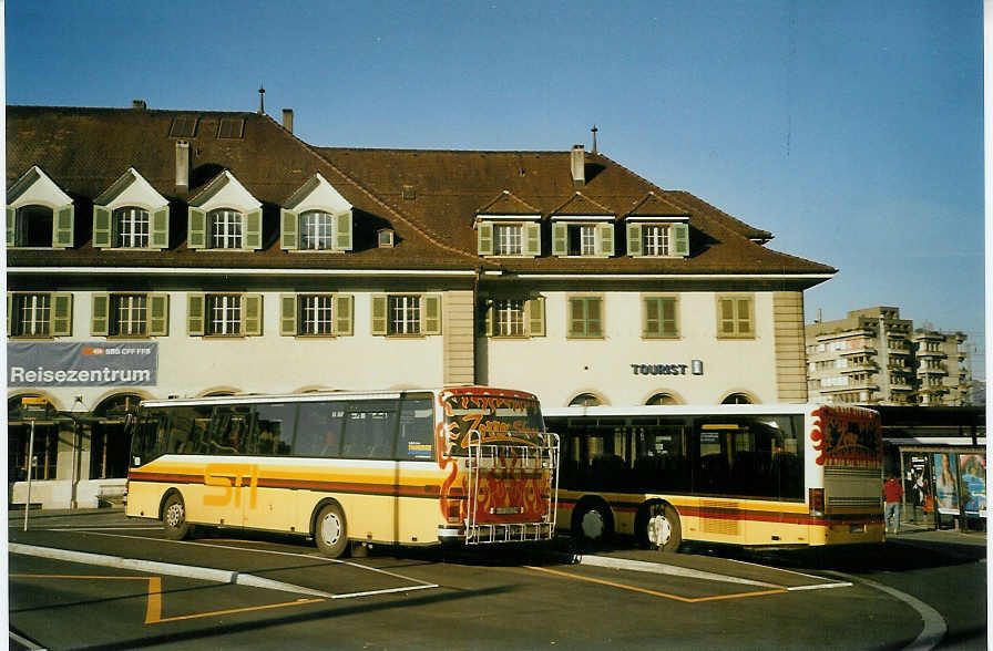 (084'311) - STI Thun - Nr. 2/BE 26'532 - Setra (ex ATGH Heiligenschwendi Nr. 2) am 24. April 2006 beim Bahnhof Thun