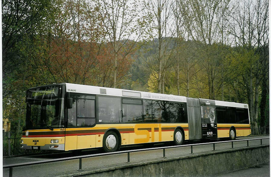 (084'312) - STI Thun - Nr. 90/BE 572'090 - MAN am 25. April 2006 bei der Schifflndte Thun