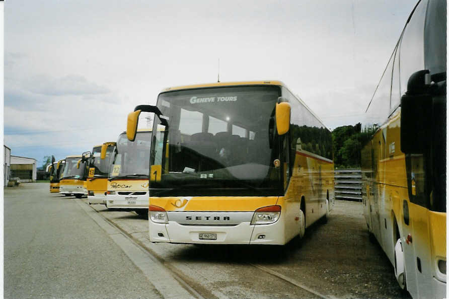 (085'121) - Genve-Tours, Genve - GE 960'173 - Setra am 13. Mai 2006 in Aarberg, Galva-Areal