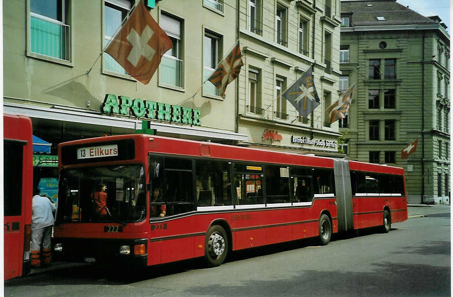 (085'516) - Bernmobil, Bern - Nr. 222/BE 513'222 - MAN am 22. Mai 2006 in Bern, Hirschengraben