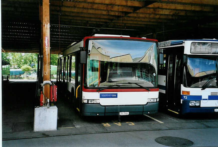 (086'716) - ZVB Zug - Nr. 124/ZG 3384 - Scania/Hess (ex Nr. 24) am 18. Juni 2006 in Zug, Garage