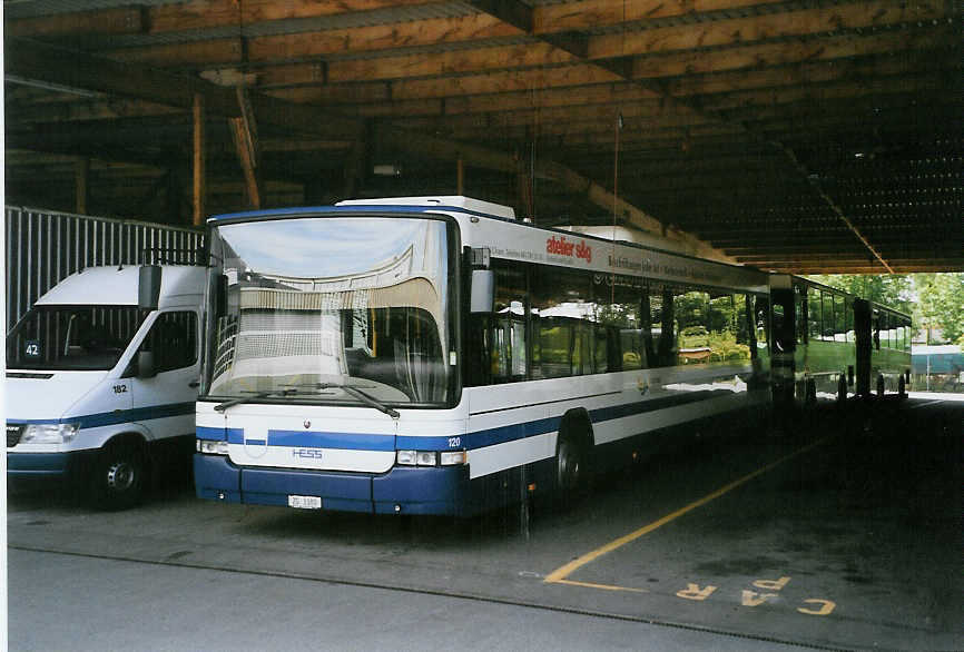 (086'717) - ZVB Zug - Nr. 120/ZG 3380 - Scania/Hess (ex Nr. 20) am 18. Juni 2006 in Zug, Garage