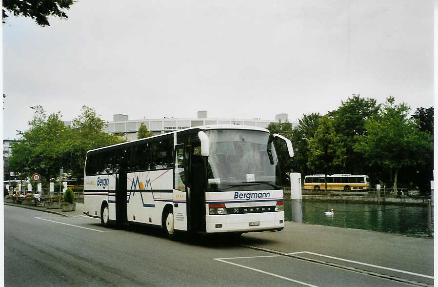 (086'805) - Bergmann, Adelboden - BE 603'315 - Setra am 21. Juni 2006 bei der Schifflndte Thun