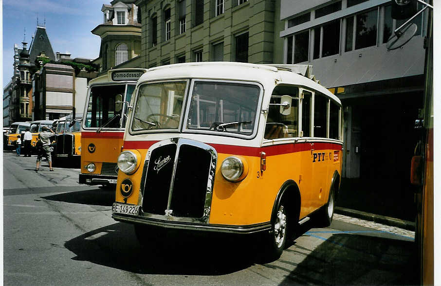 (086'903) - Schmid, Thrishaus - Nr. 3/BE 149'226 - Saurer/Gangloff (ex Geiger, Adelboden Nr. 3) am 25. Juni 2006 in Bern, Museum fr Kommunikation