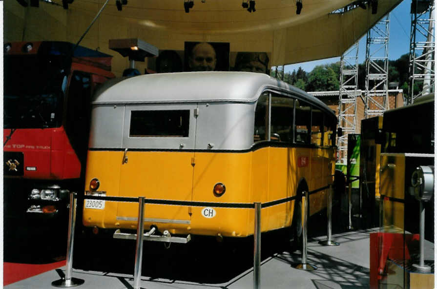 (087'427) - PTT-Regie - P 23'005 - Saurer/Saurer am 25. Juli 2006 in Luzern, Verkehrshaus