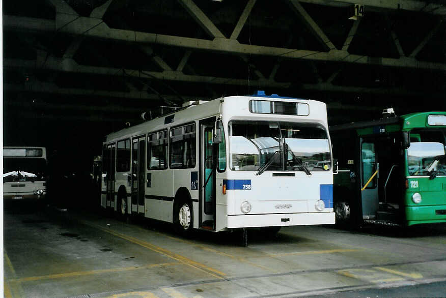 (087'718) - TL Lausanne - Nr. 758 - NAW/Lauber Trolleybus am 26. Juli 2006 in Lausanne, Dpt Borde