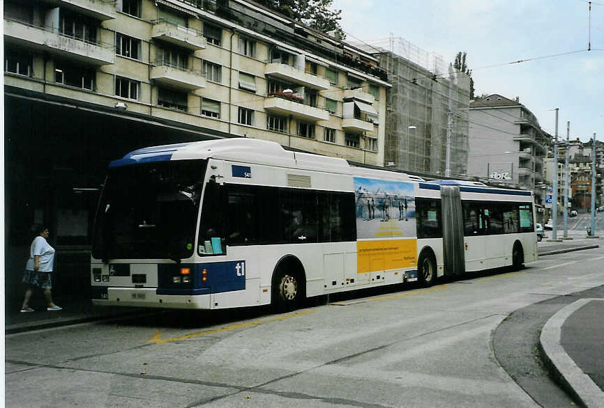 (087'726) - TL Lausanne - Nr. 541/VD 1453 - Van Hool am 26. Juli 2006 in Lausanne, Tunnel