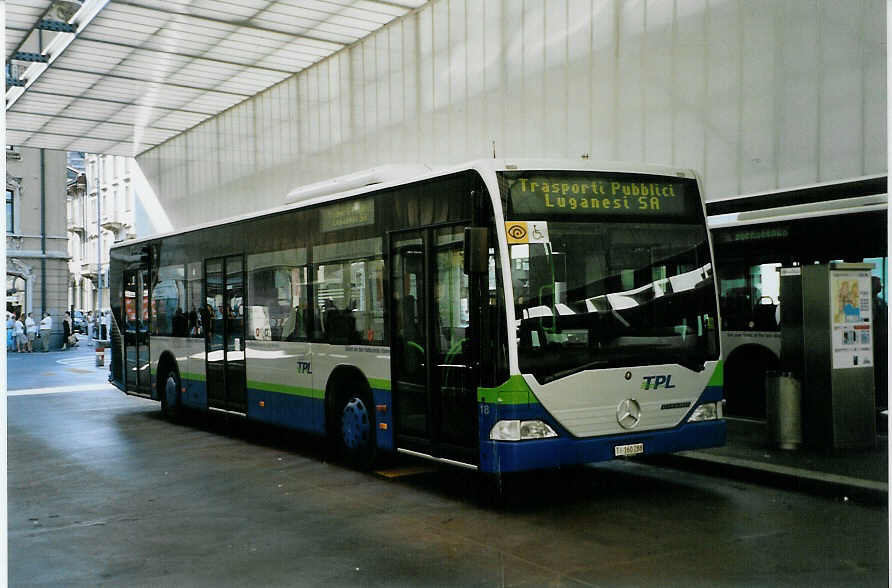 (088'535) - TPL Lugano - Nr. 18/TI 160'288 - Mercedes am 2. August 2006 in Lugano, Centro