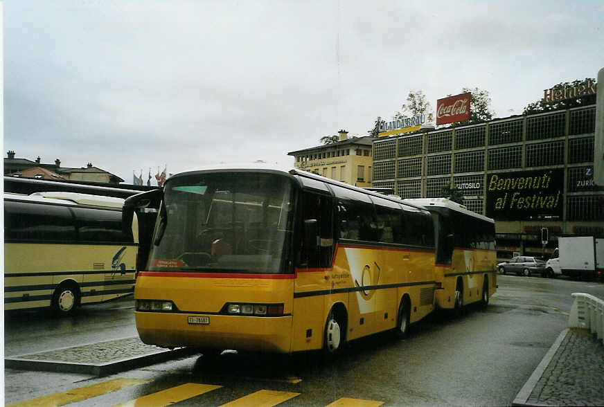 (088'701) - Starnini, Tenero - TI 78'187 - Neoplan am 3. August 2006 beim Bahnhof Locarno