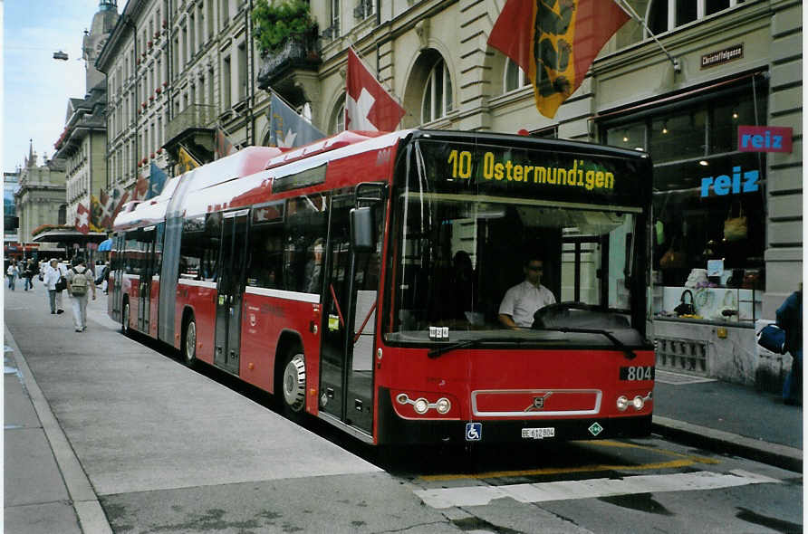 (088'936) - Bernmobil, Bern - Nr. 804/BE 612'804 - Volvo am 14. August 2006 beim Bahnhof Bern