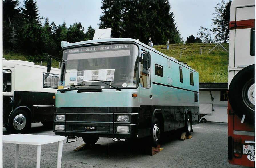 (089'117) - Aus Liechtenstein: Marxer, Schaan - FL 5908 - Magirus-Deutz am 19. August 2006 auf dem Gurnigelpass