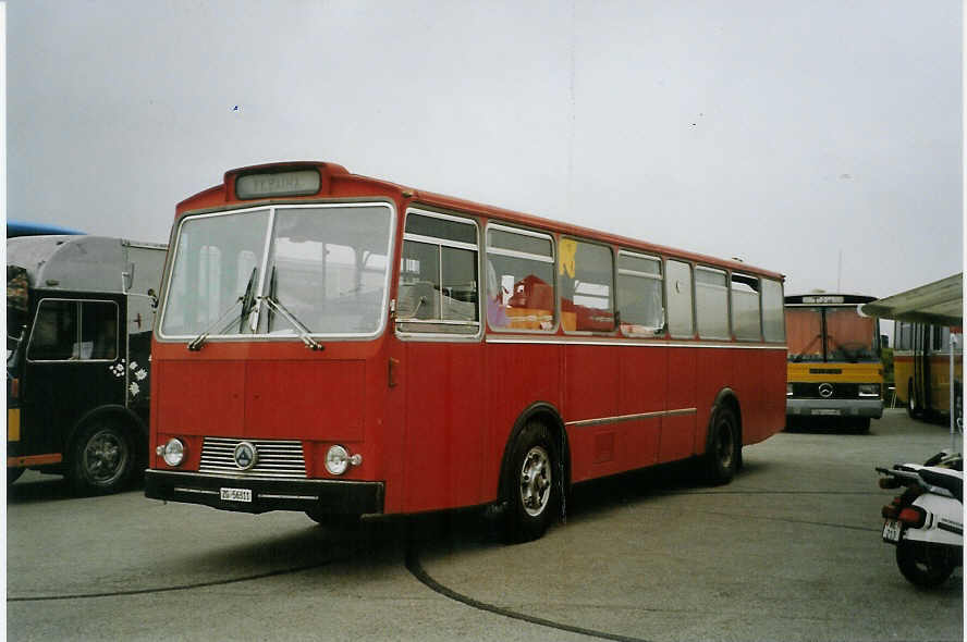 (089'201) - Arnold, Zug - ZG 56'311 - Saurer/Tscher (ex Mller, Hnenberg; ex P 24'643) am 19. August 2006 auf dem Gurnigelpass