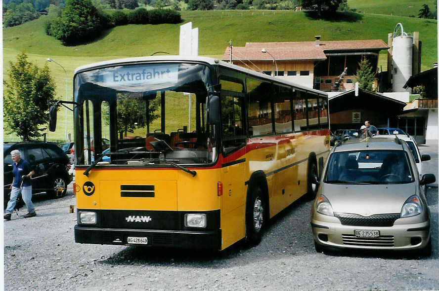 (089'614) - PostAuto Nordschweiz - AG 428'649 - NAW/Lauber (ex Troxler, Richental) am 3. September 2006 in Erlenbach, Talstation Stockhornbahn