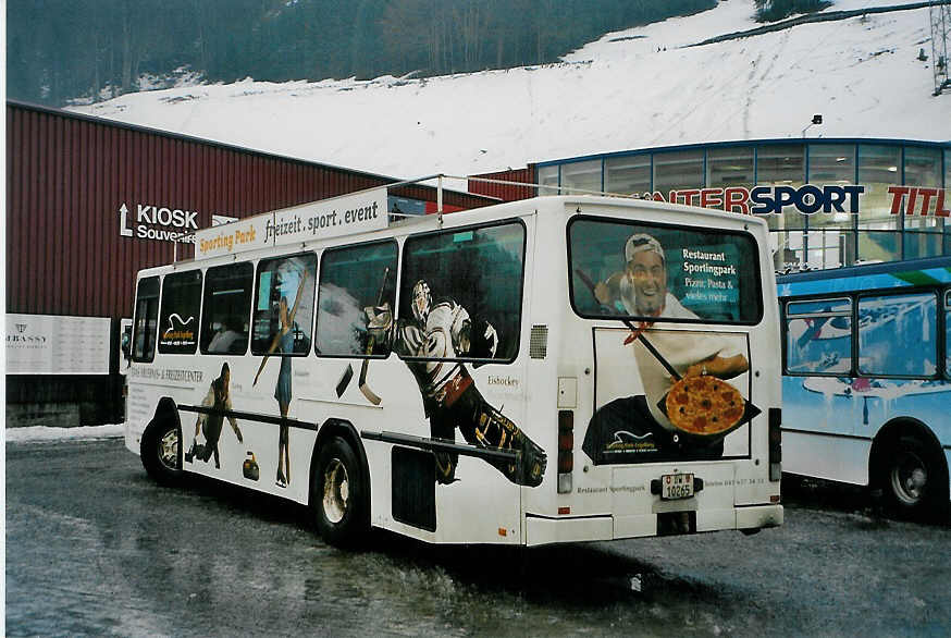 (091'216) - EAB Engelberg - OW 10'265 - NAW/Hess (ex RTB Altsttten Nr. 49) am 1. Januar 2007 in Engelberg, Talstation Titlisbahnen