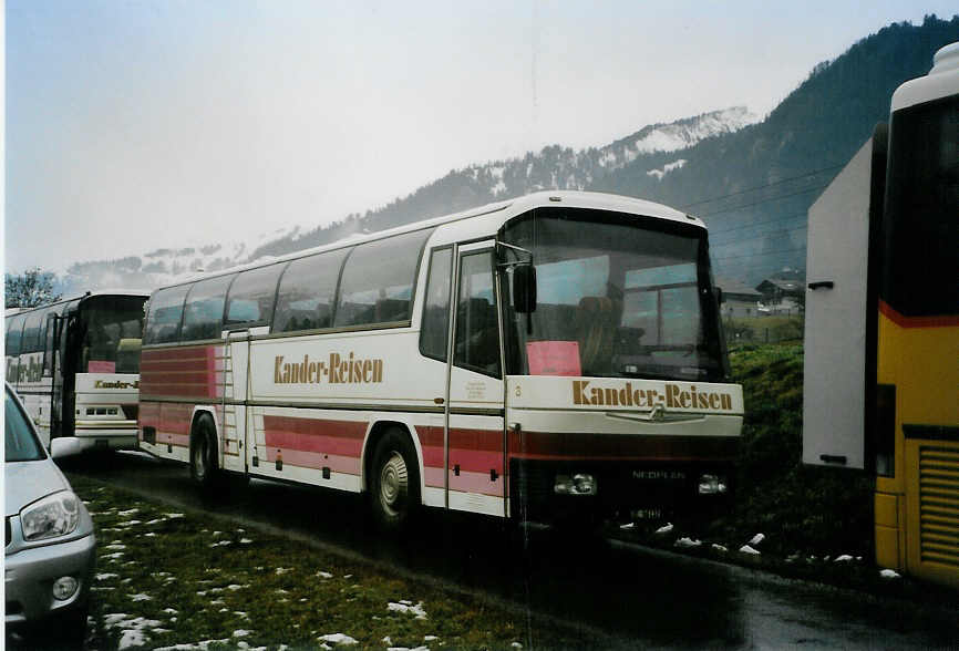 (091'425) - Kander-Reisen, Frutigen - Nr. 3/BE 66'132 - Neoplan am 7. Januar 2007 in Reichenbach, Flugplatz