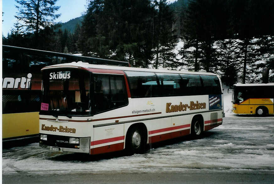 (091'511) - Kander-Reisen, Frutigen - Nr. 1/BE 257'805 - Neoplan (ex Mller, Heiden) am 7. Januar 2007 in Adelboden, Unter dem Birg