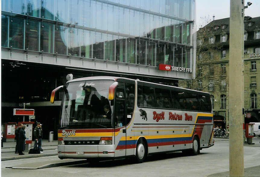 (091'727) - Dysli, Bern - Nr. 23/BE 28'435 - Setra (ex EvoBus, Kloten) am 22. Januar 2007 beim Bahnhof Bern