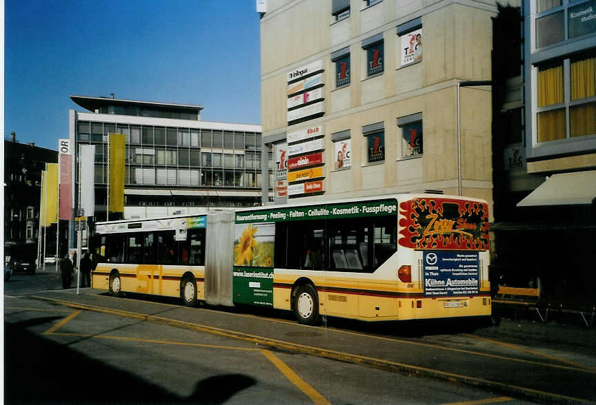 (091'813) - STI Thun - Nr. 86/BE 543'386 - Mercedes am 31. Januar 2007 beim Bahnhof Thun