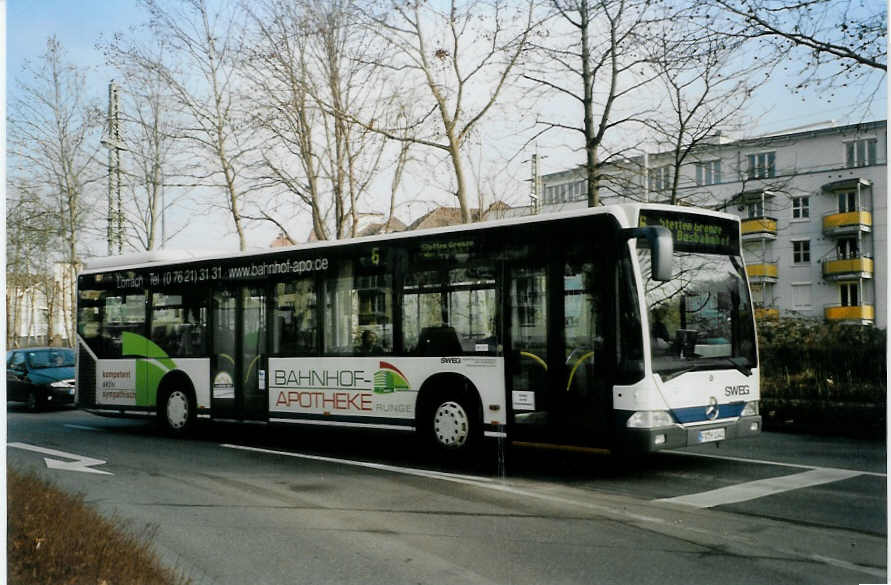 (091'815) - SWEG Lahr - FR-H 1041 - Mercedes am 3. Februar 2007 in Lrrach, Busbahnhof