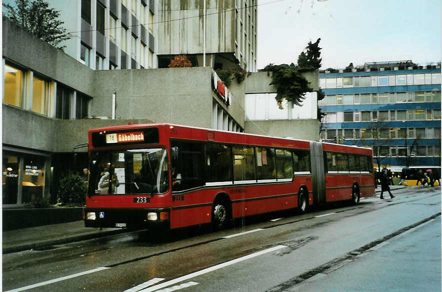 (091'909) - Bernmobil, Bern - Nr. 233/BE 513'233 - MAN am 12. Februar 2007 in Bern, City West