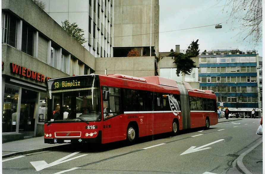 (091'920) - Bernmobil, Bern - Nr. 816/BE 612'816 - Volvo am 12. Februar 2007 in Bern, City West