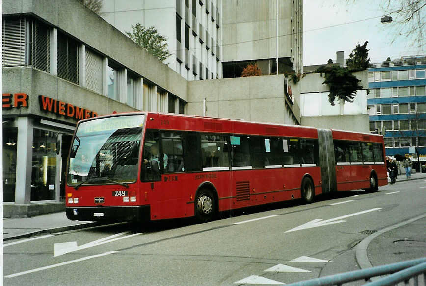 (091'927) - Bernmobil, Bern - Nr. 249/BE 518'249 - Van Hool am 12. Februar 2007 in Bern, City West