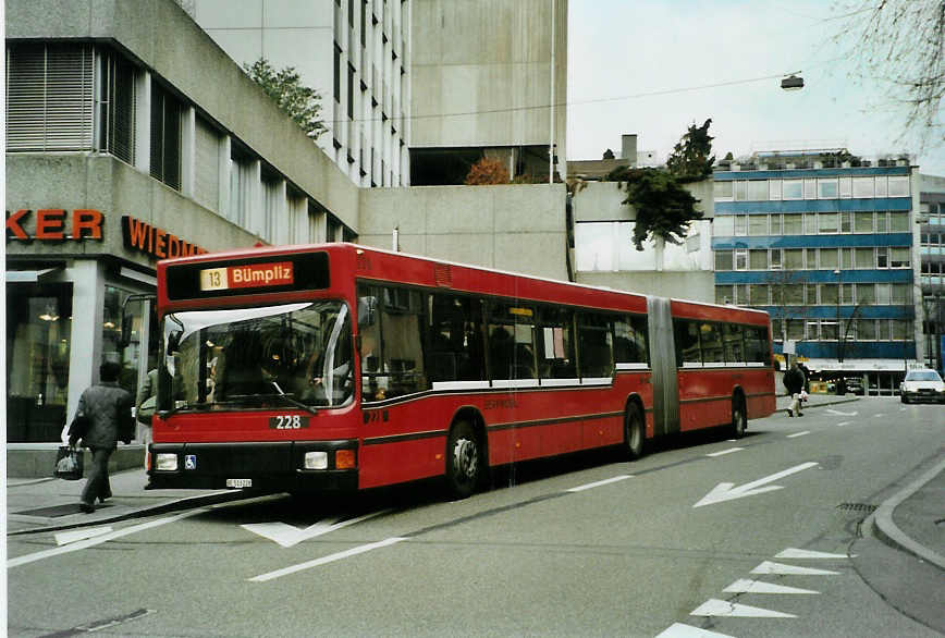 (091'928) - Bernmobil, Bern - Nr. 228/BE 513'228 - MAN am 12. Februar 2007 in Bern, City West