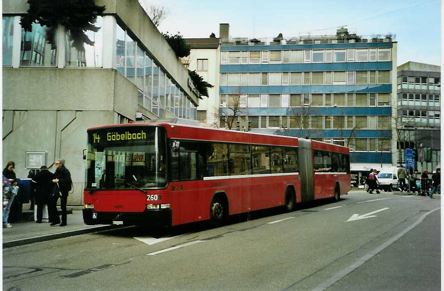 (091'934) - Bernmobil, Bern - Nr. 260/BE 572'260 - Volvo/Hess am 12. Februar 2007 in Bern, City West 