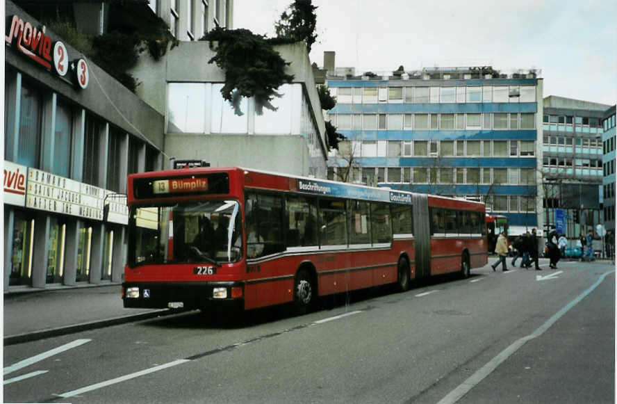 (092'001) - Bernmobil, Bern - Nr. 226/BE 513'226 - MAN am 12. Februar 2007 in Bern, City West