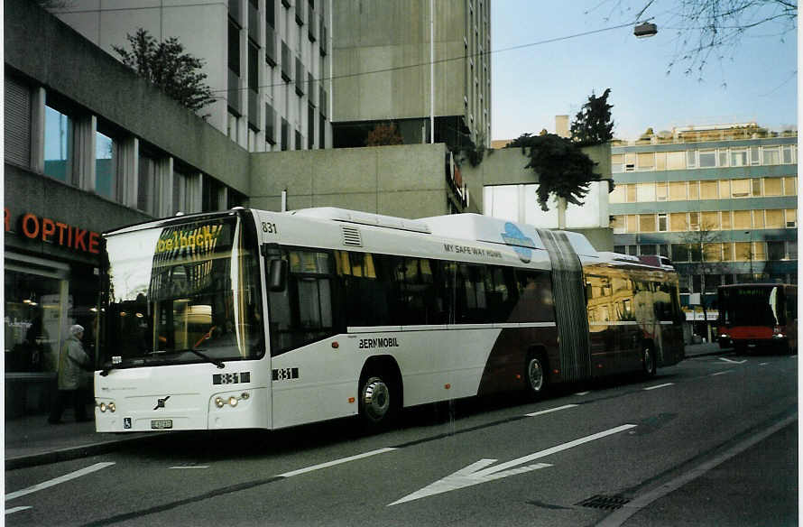 (092'305) - Bernmobil, Bern - Nr. 831/BE 612'831 - Volvo am 20. Februar 2007 in Bern, City West