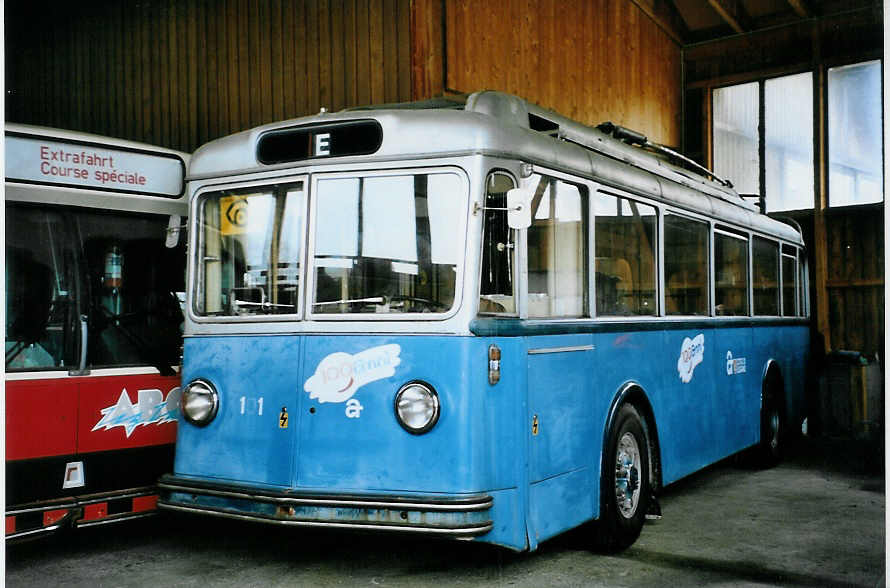 (093'418) - ACT Lugano (TVS) - Nr. 101 - FBW/R&J Trolleybus (ex Nr. 1) am 25. Mrz 2007 in Selzach, Halle TVS